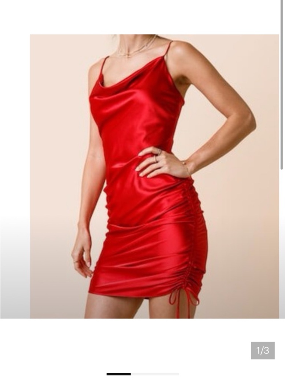NWT Red satin slip dress | adjustable straps | date night cocktail dress